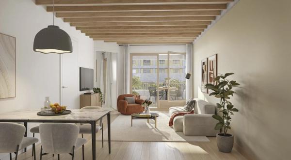 T3 60 m² de standing avec balcon 7m² vue dégagée 6e étage CONFLUENCE