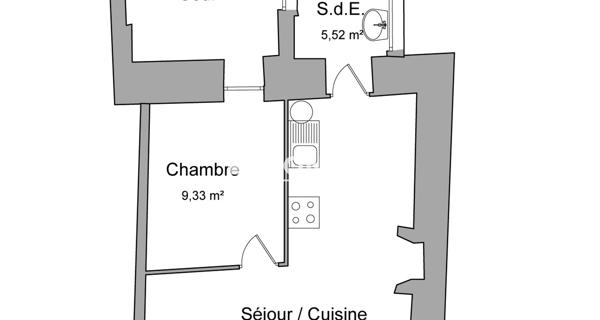 Location Appartement 2 pièces 39.93 m² - Grenoble 38000