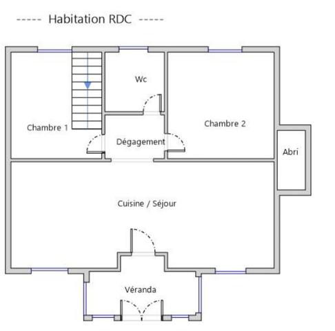 29390 Leuhan maison 4 chambres séjour cuisine 32 m² sur 1600 m² avec hangar de 160 m²