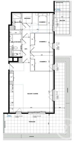 Appartement F4 à vendre  4 pièces - 98 m2 ANTIBES - 06