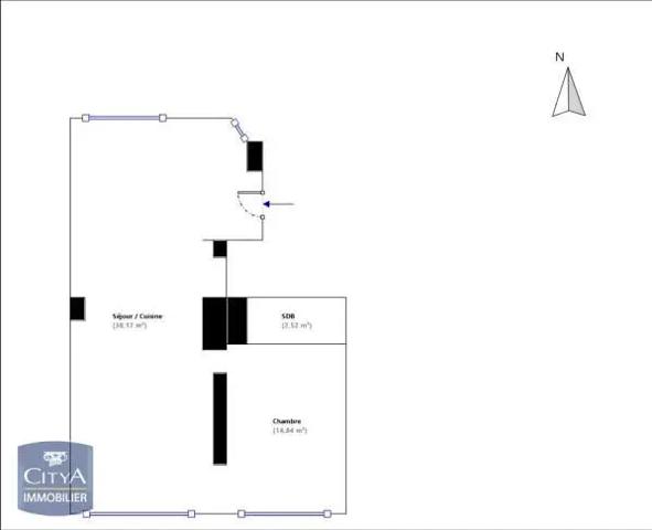 Appartement à vendre 2 pièces 55.53m²