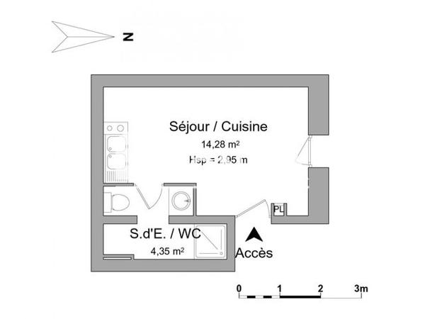 Location Studio 18.6 m² - 9 AV GEORGES ET VALENTIN LEMOINE Limoges 87100