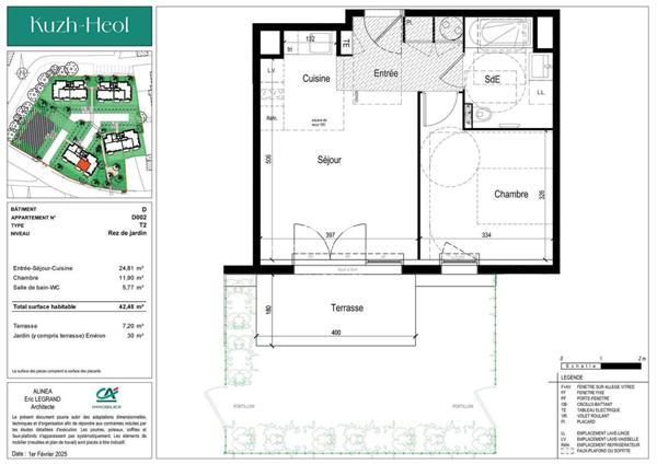 ARZON Appartement 2 pièces 42 m²