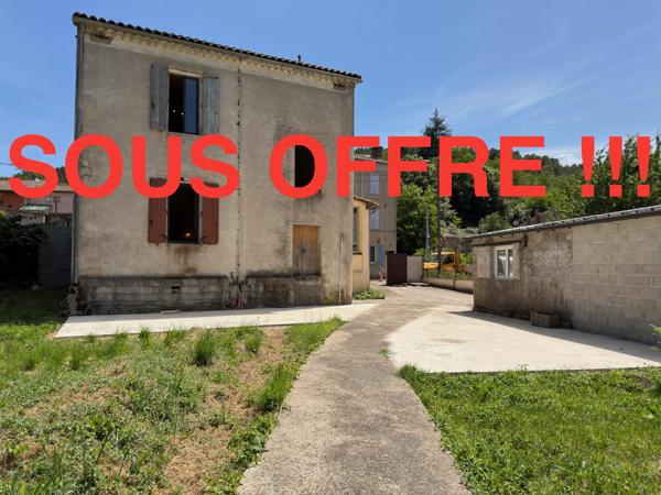 Maison à rénover avec terrain et garage à Bessèges