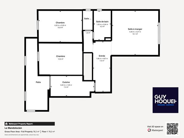 Mandelieu-la-Napoule - Appartement 3 pièces avec vue mer