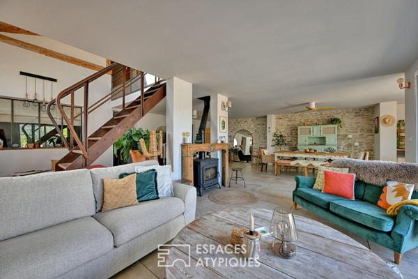 Bâtisse de caractère rénovée avec vue magnifique