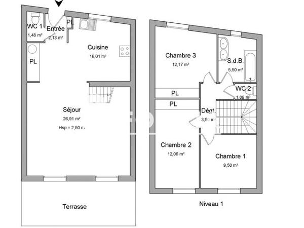 Location Maison 4 pièces 90.35 m² - 3, RUE JEAN-FRANCOIS BONY Givors 69700