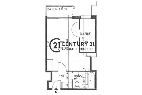 Appartement F1 à vendre  1 pièce - 29 m2 PARIS - 75014