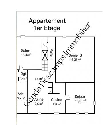 Appartement à vendre 4 pièces 84 m² Caumont-sur-Aure