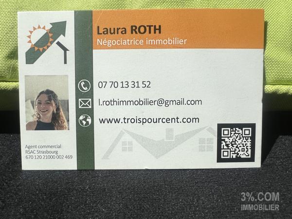 3%.COM Magnifique F3 au calme avec terrasse et garage double Lingolsheim (67380)