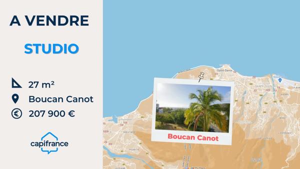 Studio 27m² + Varangue à Boucan Canot (Saint-Gilles, La Réunion)