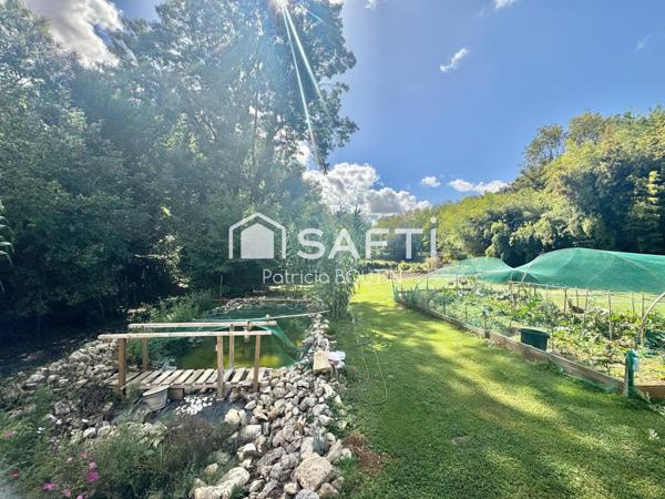 MAISON DE VILLAGE 3 CHAMBRES BUREAU GARAGE ACCES RIVIERE !