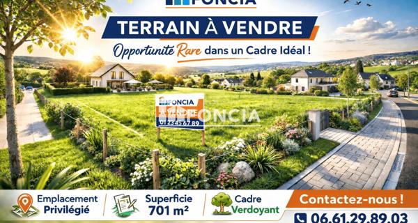À vendre Terrain 701 m² - Rillieux-la-pape 69140