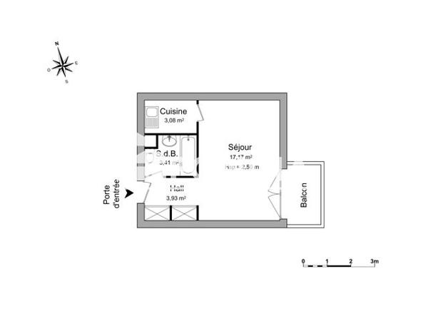 Location Studio 27.59 m² - BAT.B LE DHUIS Orleans 45100