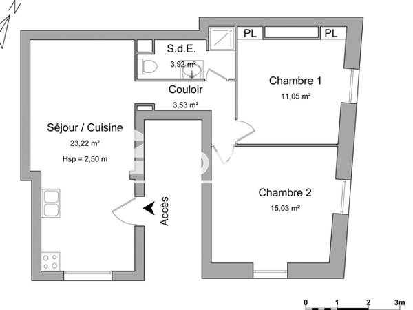Location Appartement 3 pièces 56.75 m² - 2 RUE DE CHATEAUDUN Le Mans 72000