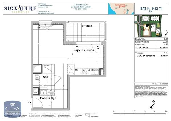 Appartement à louer 1 pièce 33.68m² Floirac (33270)