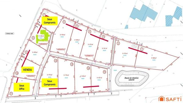 Terrain de 446 m² viabilisée (lot 8) – Le Puy