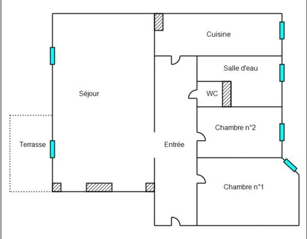 A VENDRE: NICE RIQUIER 3/4 PIÈCES 85m² - DERNIER ÉTAGE - TERRASSE 9m² - CAVE