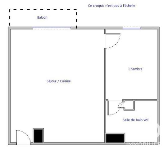 Appartement à vendre 2 pièces 46,65 m² Asnières-sur-Seine