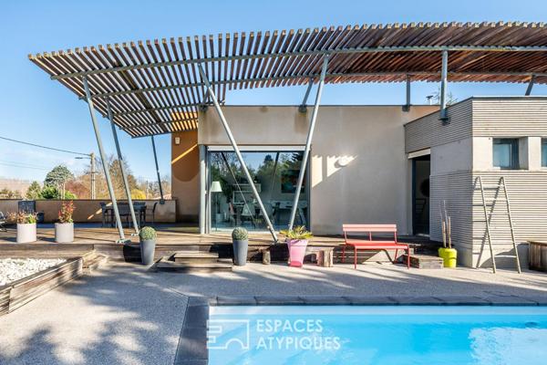 Maison d’architecte singulière avec piscine