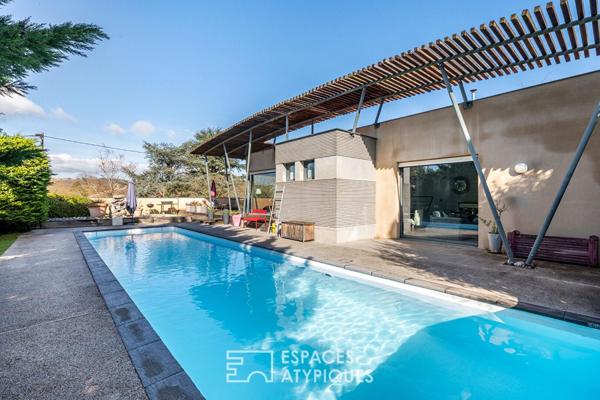 Maison d’architecte singulière avec piscine