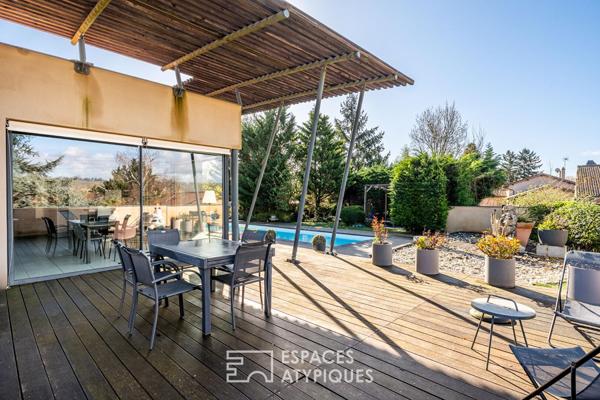 Maison d’architecte singulière avec piscine