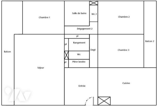 APPARTEMENT FAMILIAL TRAVERSANT LUMINEUX