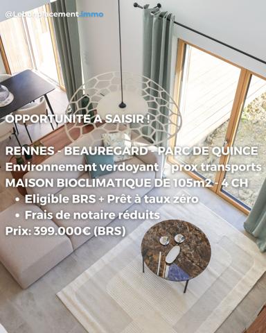 Rennes (35000) RENNES BEAUREGARD - MAISON 3 CHAMBRES ELIGIBLE BRS - OPPORTUNITE A SAISIR