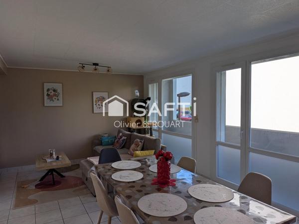 Appartement 76 m² QUARTIER REMICOURT – 3 chambres – Balcon – Cave