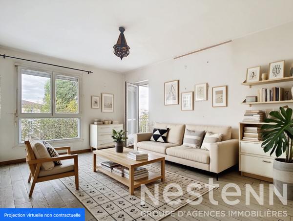 NEUVILLE SUR SAONE - APPARTEMENT T3 - 2 CHAMBRES - LOGGIA - EMPLACEMENT IDEAL