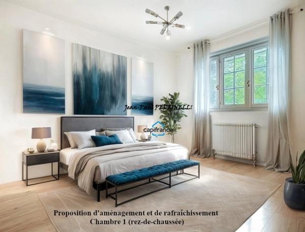 St Genis Laval résidentiel – Villa familiale 146 m² grand terrain arboré de 670 m² – 4 chambres – Grand garage – À 15 min de Lyon