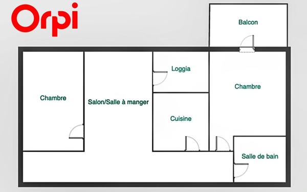 Appartement à vendre    2 pièces • 59,53 m2 Lyon 2