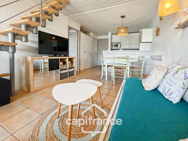 DERNIER ETAGE EN ANGLE CLIMATISE avec VUE PANORAMIQUE SUR LE LAC, BELLE EXPOSITION,appartement de 35 m2 , 2 chambres place de parking, cave et local vélos