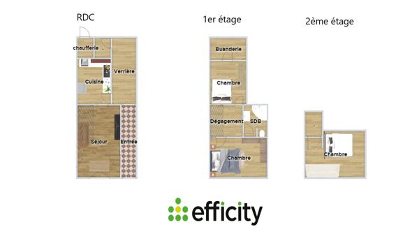 Maison 4 pièces - 88 m² Exclusivité efficity