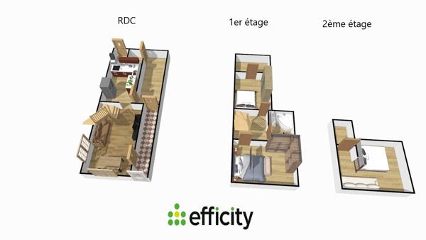 Maison 4 pièces - 88 m² Exclusivité efficity
