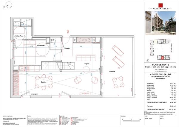 ARCHITECTURE CONTEMPORAINE - 2025 - APPARTEMENTS TYPE 4 - Bordeaux