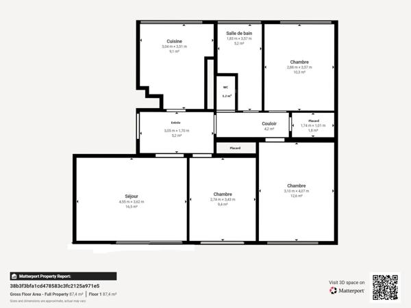 Appartement à vendre 4 pièces  (57)