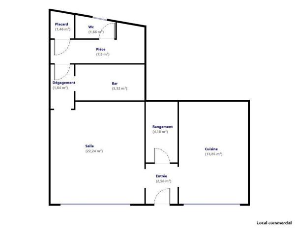 Murs commerciaux  à vendre 61 m² Sain-Bel