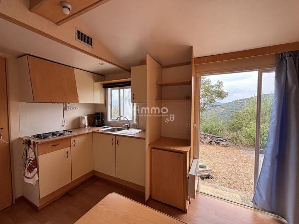 Mobilhome exposé plein sud sur terrain de 425 m2 environ