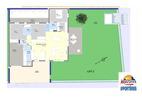 Projet de maison 4 pièces plus terrain de 415m² Saint Palais Sur Mer - plage et pistes cyclables - Maisons PORTERES