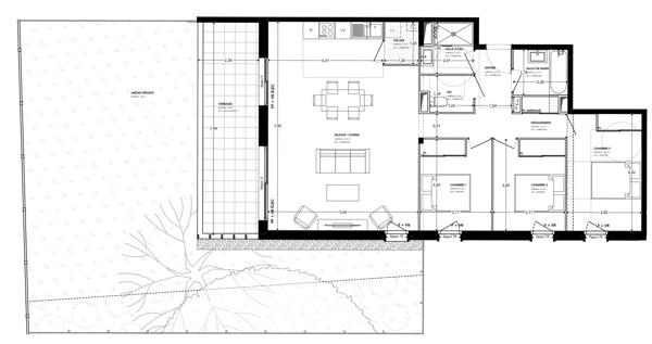 Appartement familial avec Jardin, Terrasse et parkings