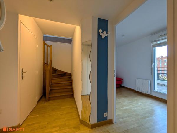 Coeur de ville, duplex en dernier étage, 3 terrasses, vue dégagée, cave