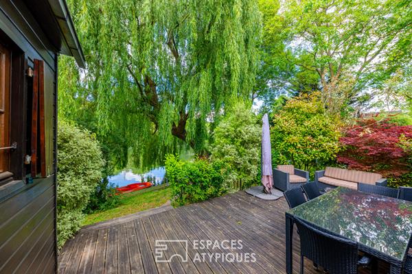 Chalet sur une île privée de la Seine à 45 min de l’Ouest de Paris