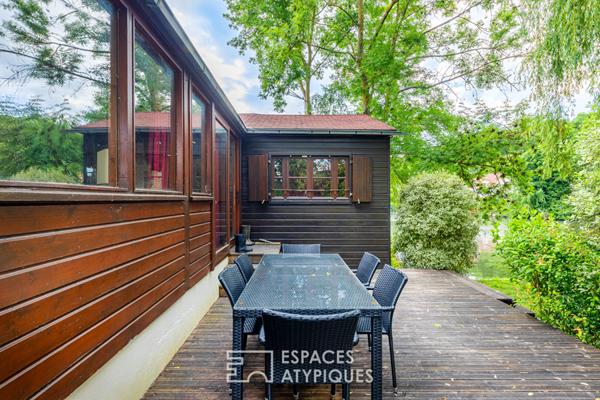 Chalet sur une île privée de la Seine à 45 min de l’Ouest de Paris