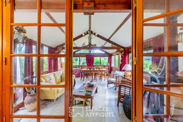 Chalet sur une île privée de la Seine à 45 min de l’Ouest de Paris