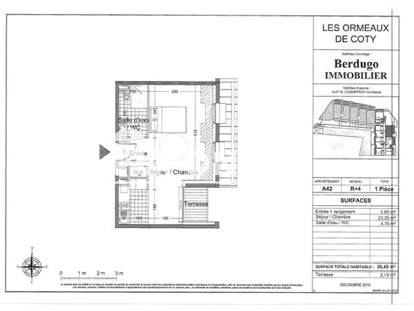 Location Studio 30.45 m² - 58 RUE CROIX PASQUIER Tours 37100