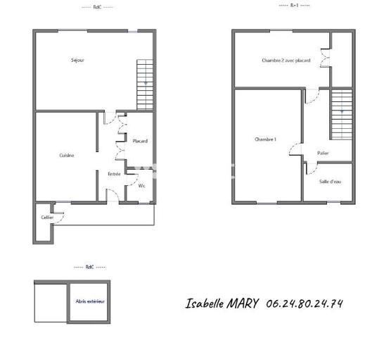 Maison 3 pièces - 60 m² Exclusivité efficity