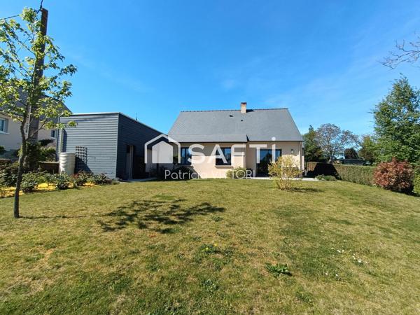 Maison contemporaine de plain-pied, 3 chambres, garage et garage camping-car