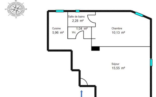 Appartement à louer    2 pièces •  Toulon