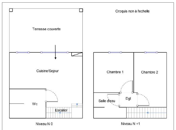 Villa duplex  et Terrasse ombragée avec intimité rare